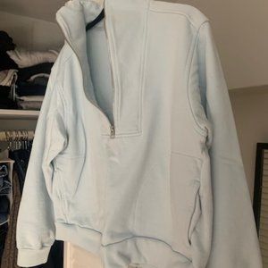 Everlane Track Half-Zip (Sky Blue) Medium